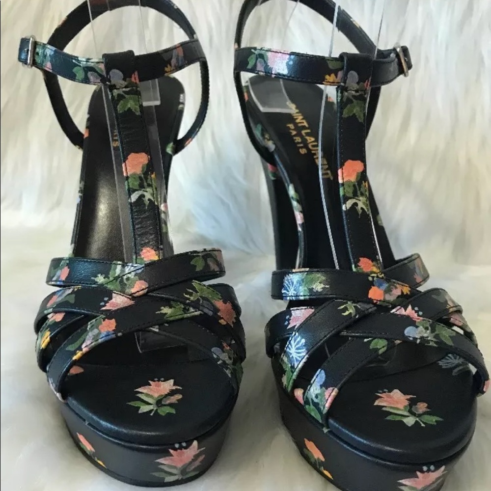 YSL Grungy flower sandals 39 - Picture 2 of 7